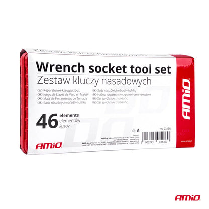 1/4 Wrench socket repair tool set box 46pcs