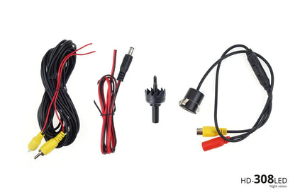 4 white sensors TFT01 43 with CAM-308 LED 18mm night vision camera