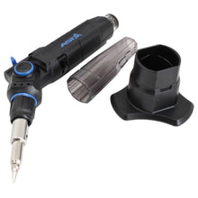 Gas soldering iron with light and blowtorch