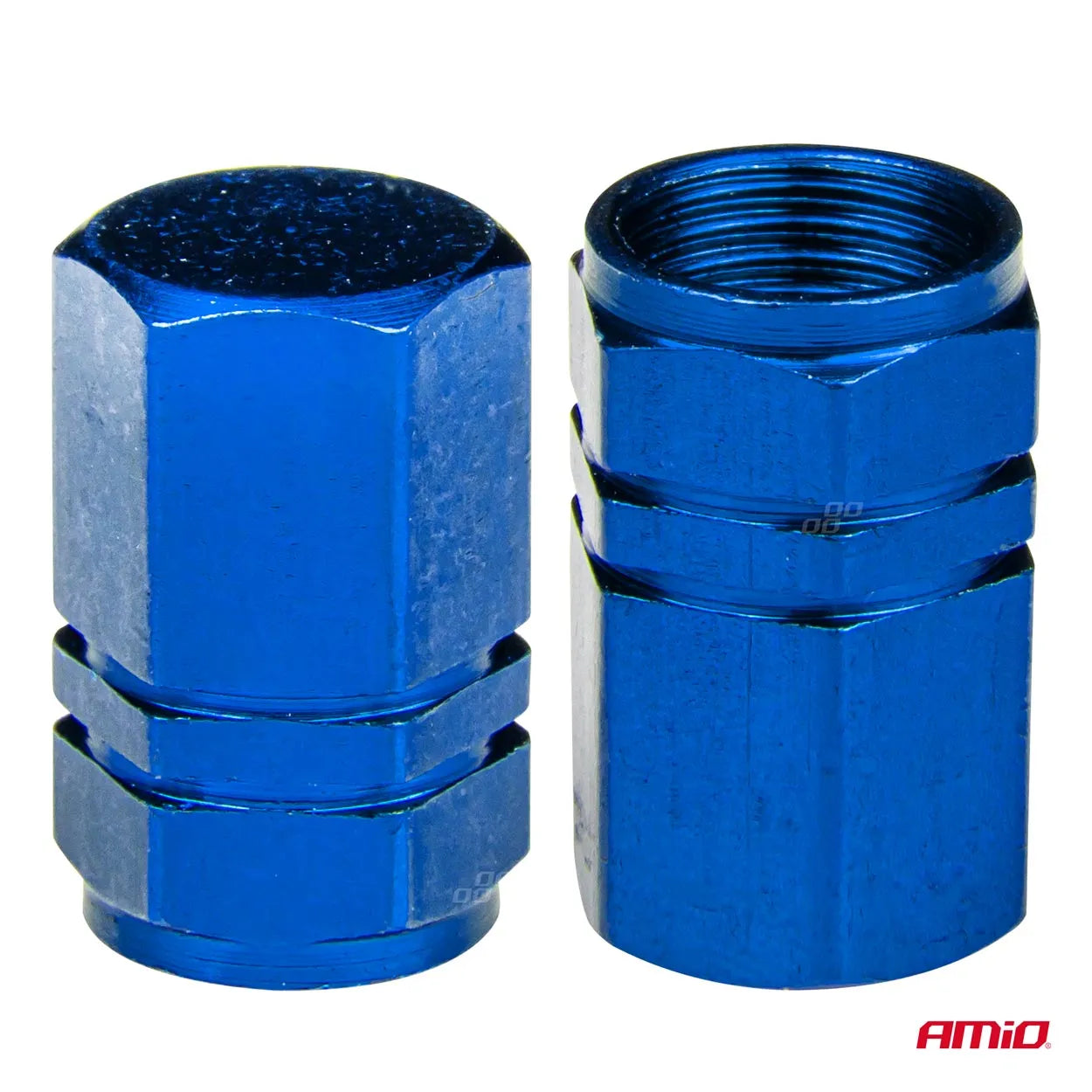 Aluminium valve cap blue 4 pcs