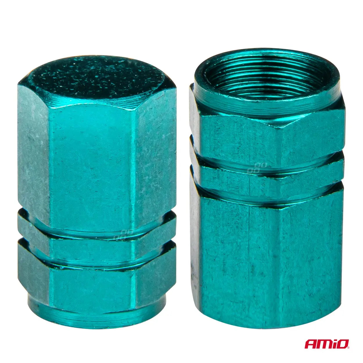 Aluminium valve cap green 4 pcs