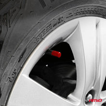 Aluminium valve cap red 4 pcs