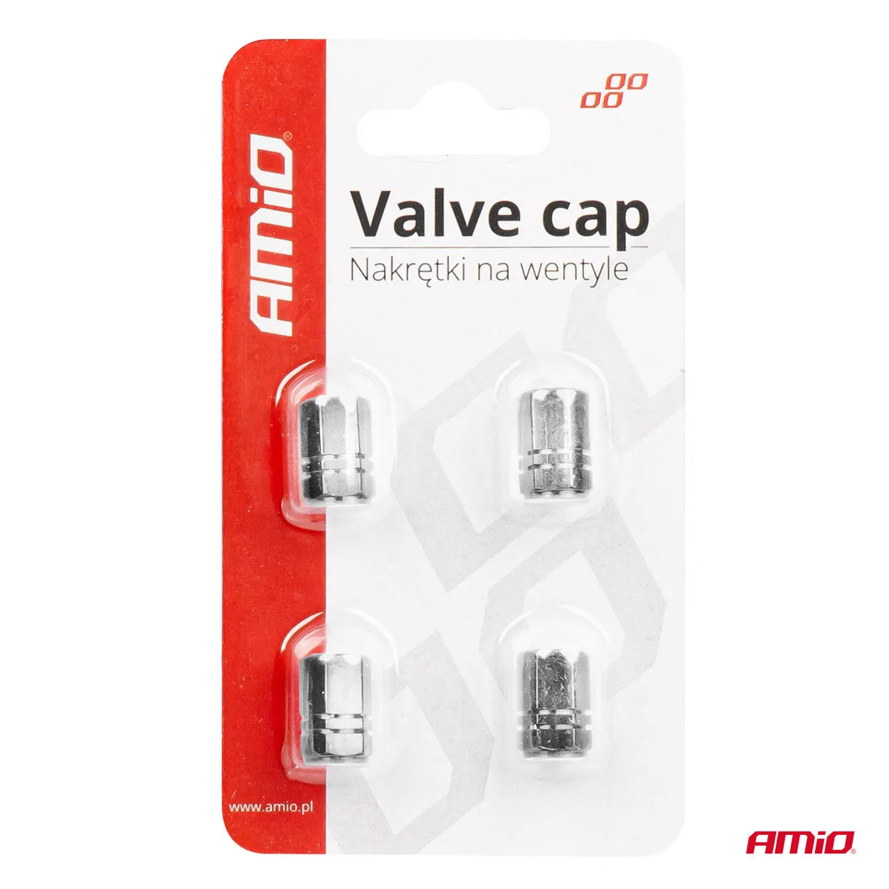 Aluminium valve cap silver 4 pcs