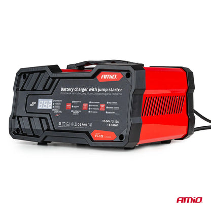 Battery charger 12A 12/24V with jump starter 12V 75 A
