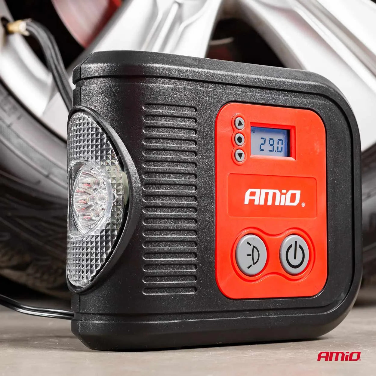 Car Air compressor with digital pressure gauge and LED light 12V Acomp-10