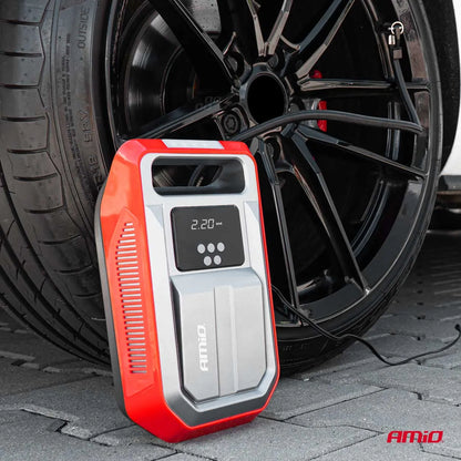 Car Air compressor with digital pressure gauge and LED light 12V ACOMP-18