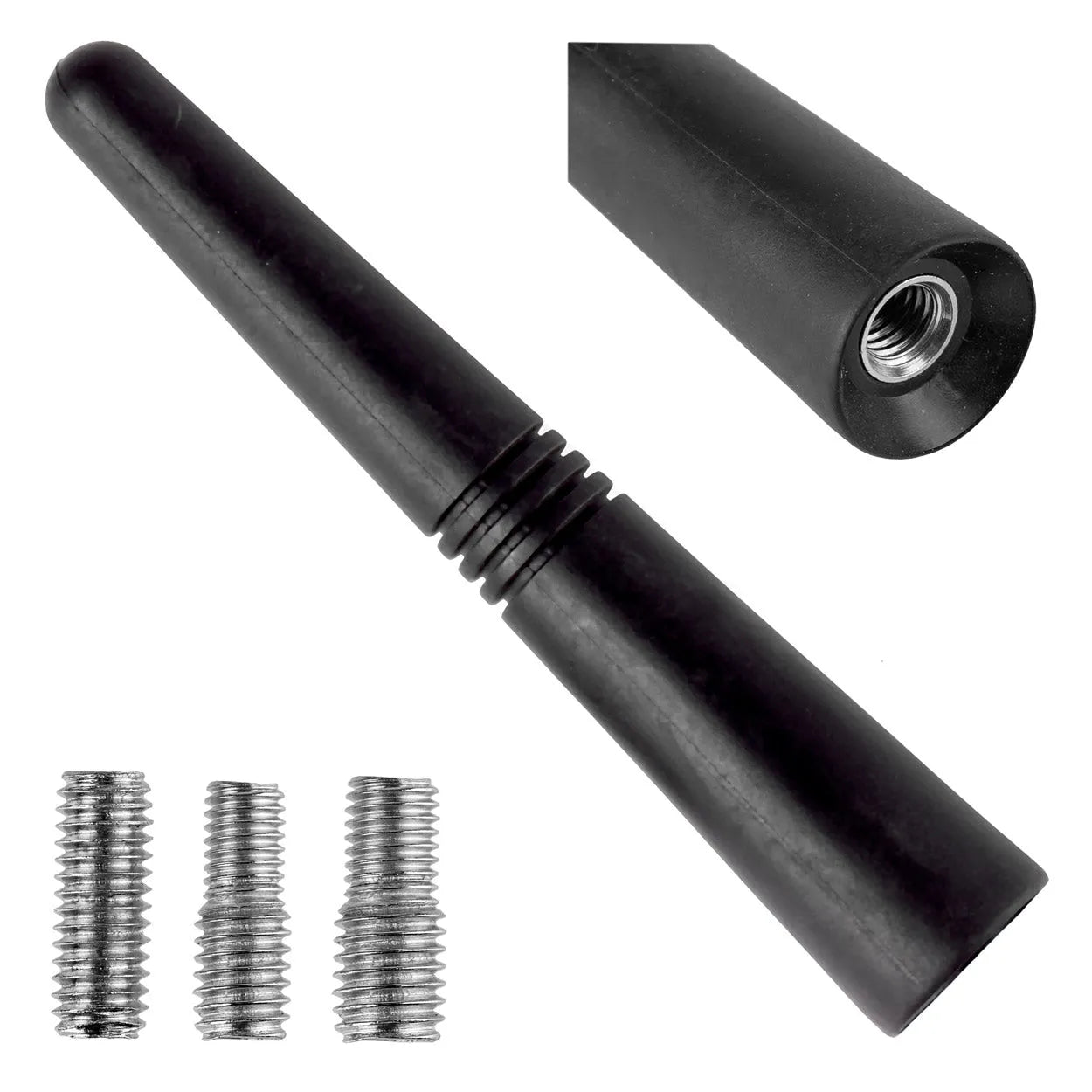 Car antenna mast 9 cm with 3 adapters 5/6/7mm