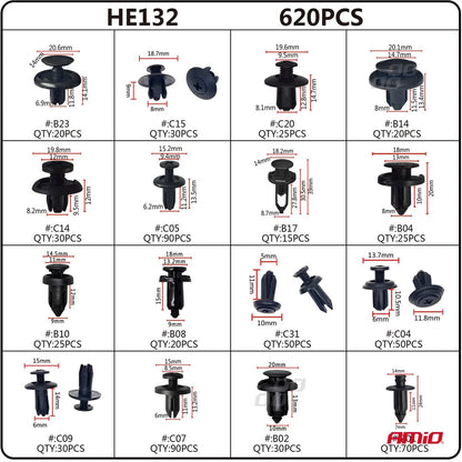 Car Body Clips set 620pcs