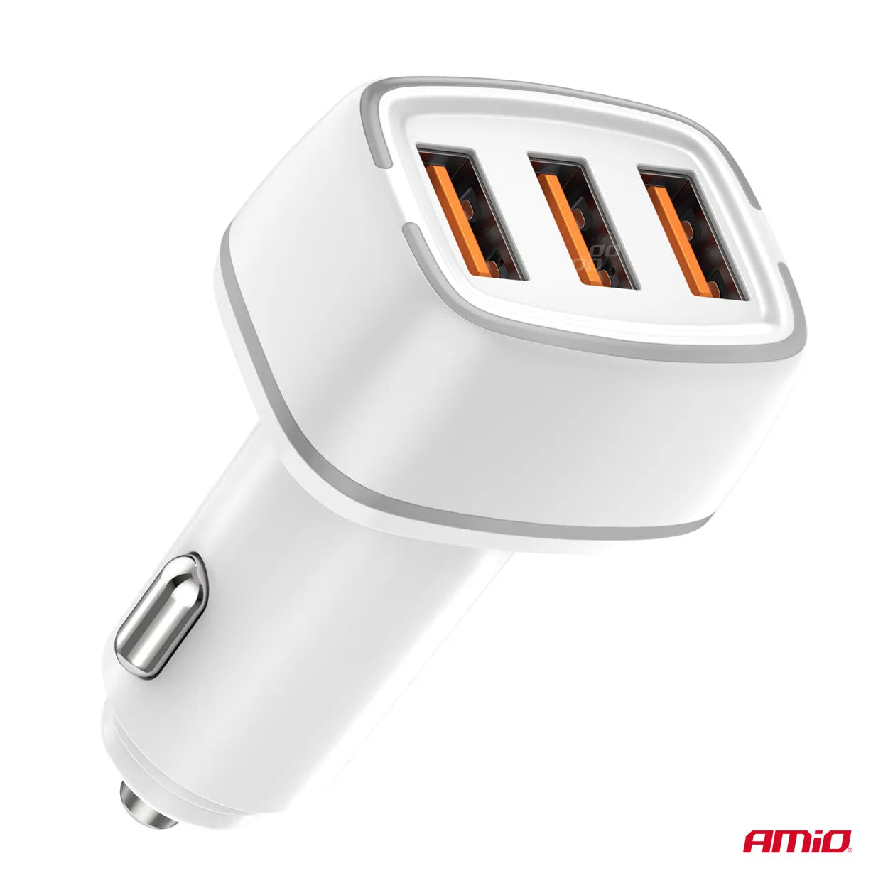 Car charger 2x USB-A + USB-C 32W 12/24V