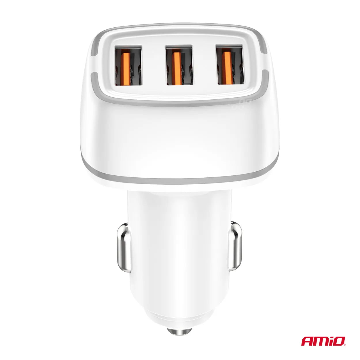 Car charger 2x USB-A + USB-C 32W 12/24V