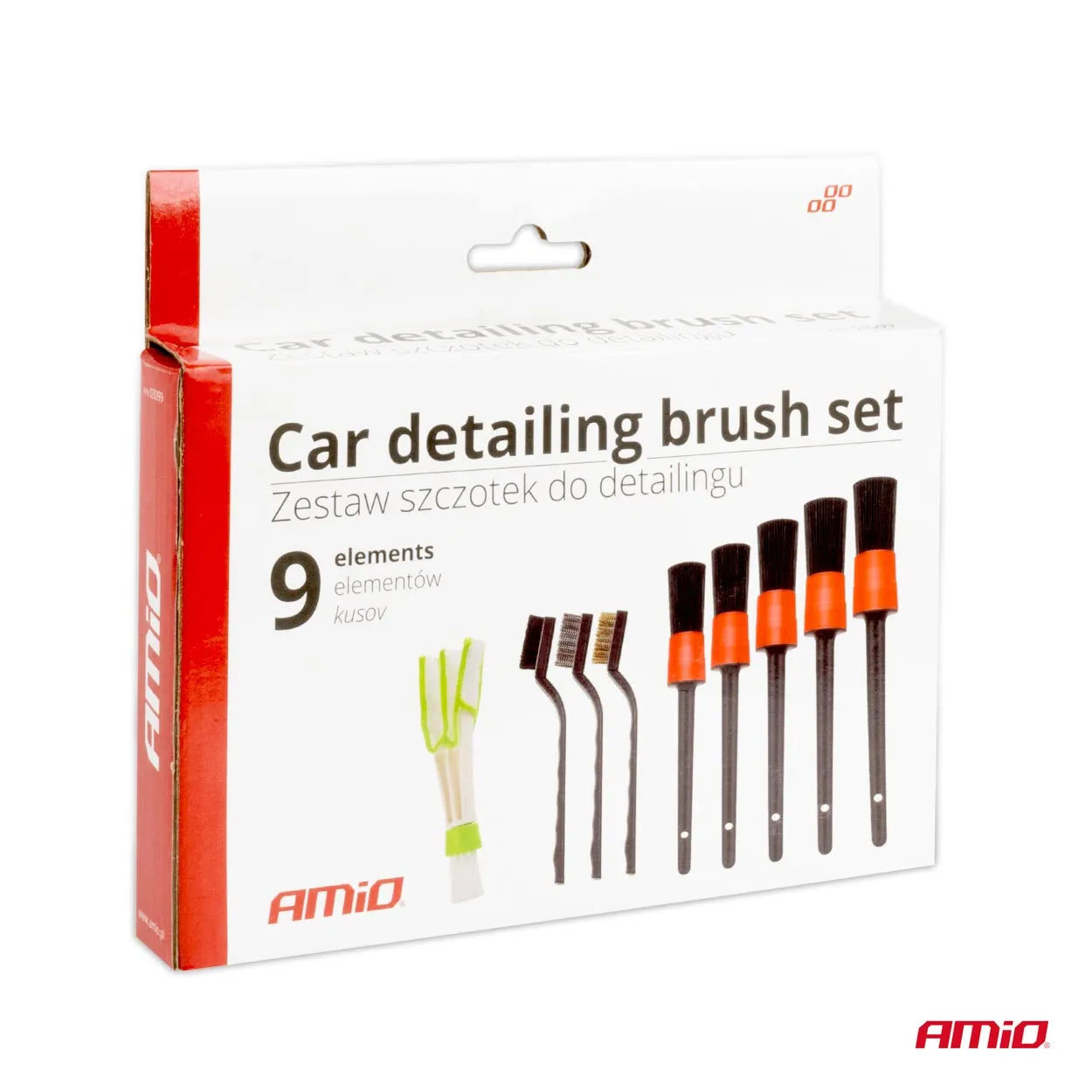 Car detailing ventilation grille and steel wire brush set 8pcs