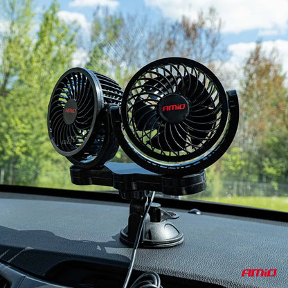 Car fan with suction 2x4 12V