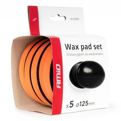 Car Wax Pad set with Gripper Handle 10cm 5pcs