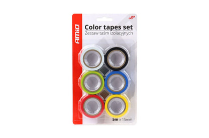 Color tapes set - 6 pcs. 15 mm x 5 m