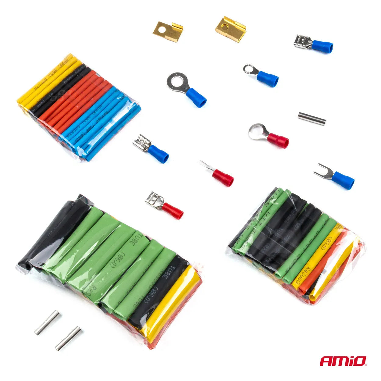 Connectors and heat shrinkable tube set