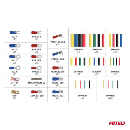 Connectors and heat shrinkable tube set
