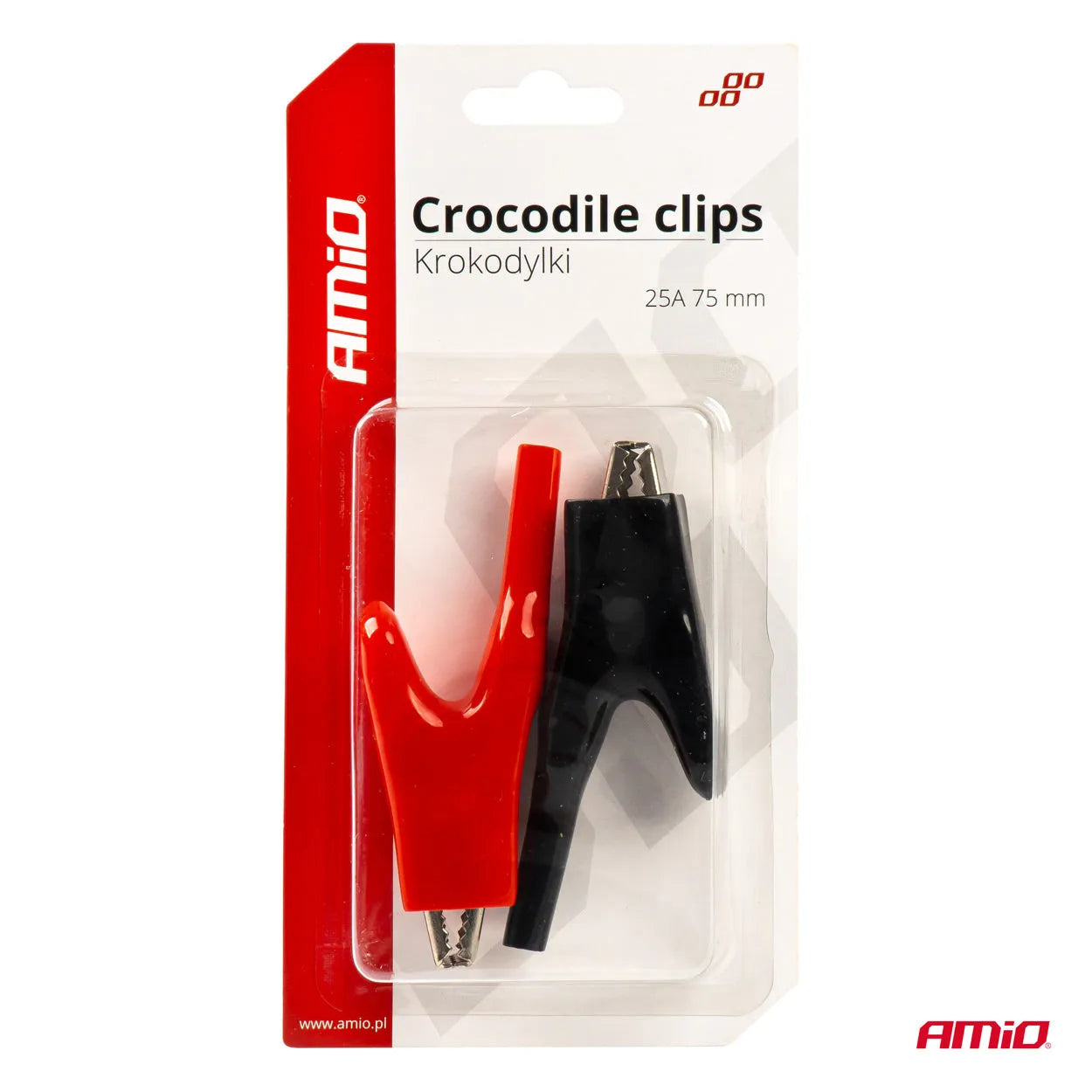 Crocodile clips 2 pcs 25A 75mm