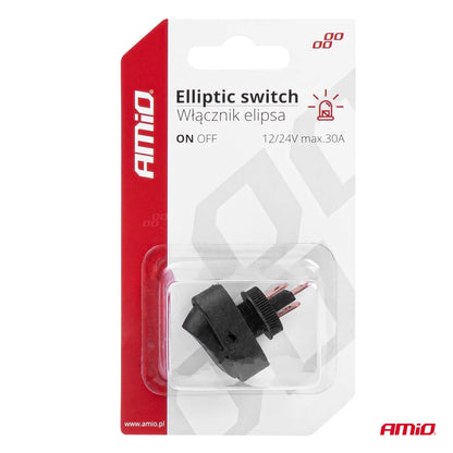 Elliptic switch with Red Light 12/24V max30A ON/OFF