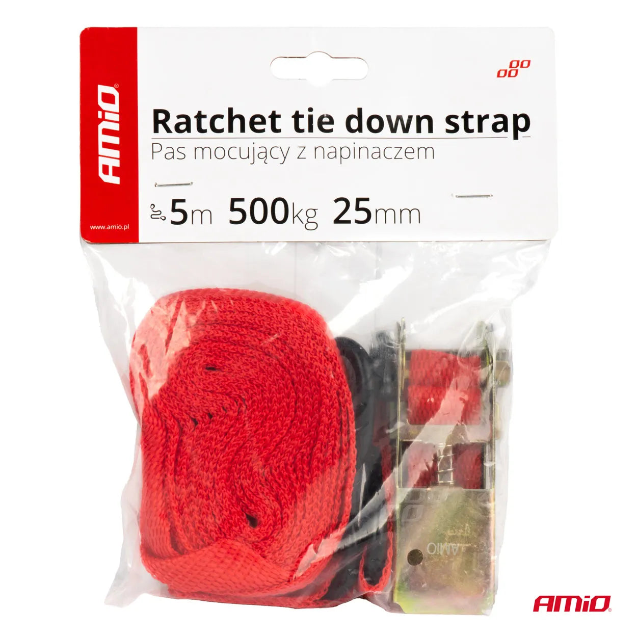 Fastening strap with Ratchet 500kg 25mm 5m BELT-02