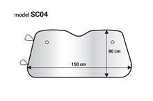 Front glass cover - 150x80 cm - silver EPE foam