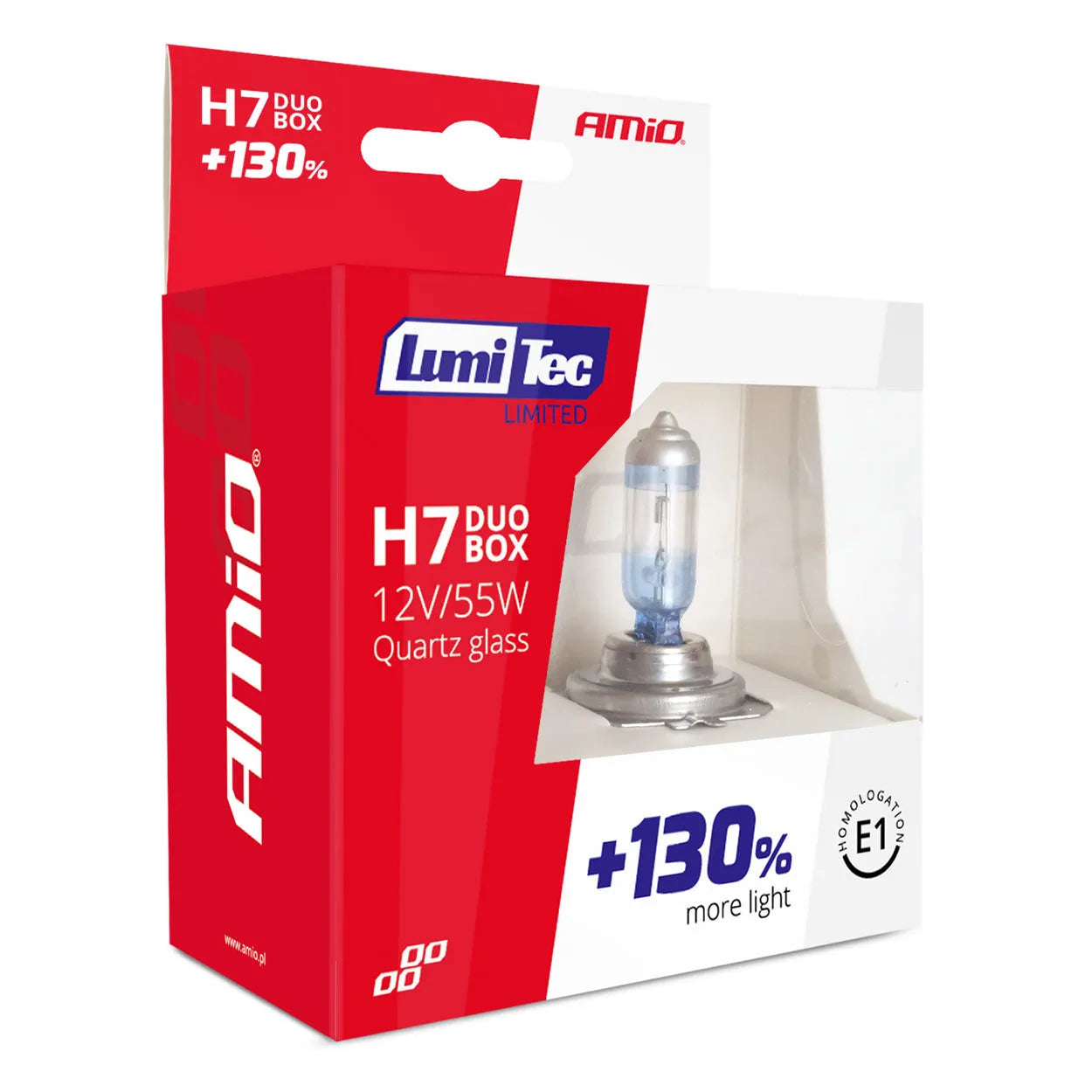 Halogen bulbs H7 12V 55W LumiTec LIMITED +130% DUO