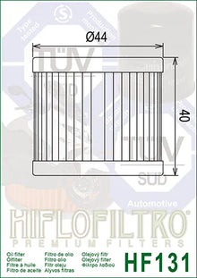 Hiflofiltro Oil Filter HF131
