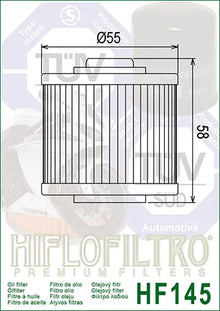 Hiflofiltro Oil Filter HF145