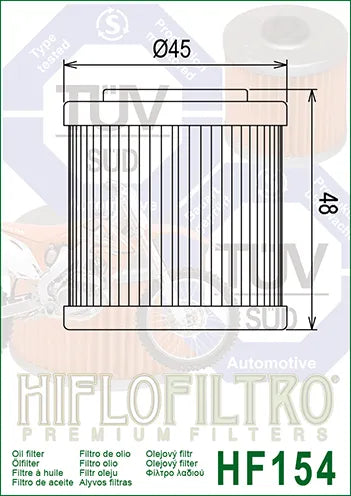 Hiflofiltro Oil Filter HF154