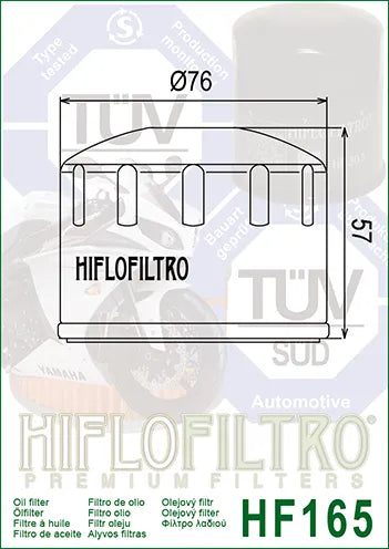 Hiflofiltro Oil Filter HF165