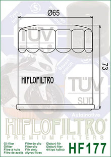 Hiflofiltro Oil Filter HF177