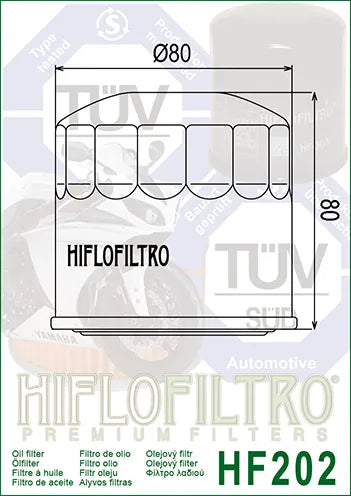 Hiflofiltro Oil Filter HF202