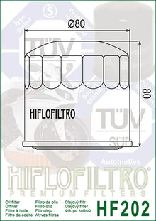 Hiflofiltro Oil Filter HF202