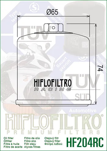Hiflofiltro Oil Filter HF204RC