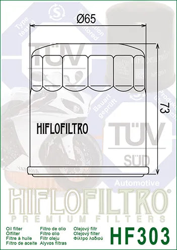 Hiflofiltro Oil Filter HF303C