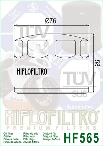 Hiflofiltro Oil Filter HF565