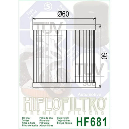 Hiflofiltro Oil Filter HF681