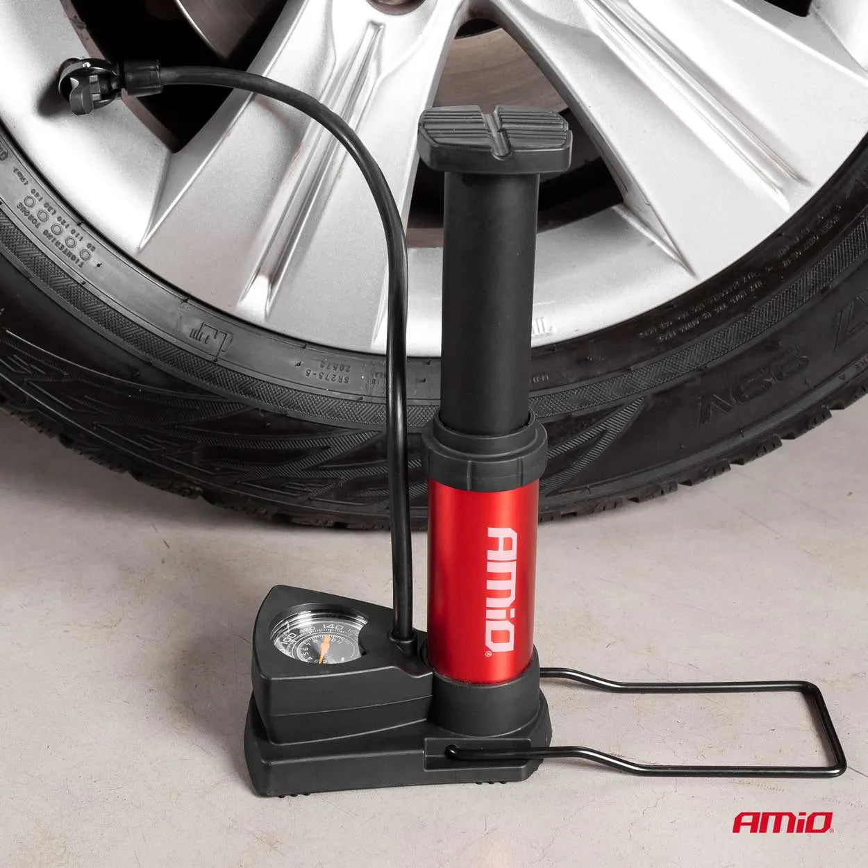 High Pressure Mini foot pump with pressure gauge PU03