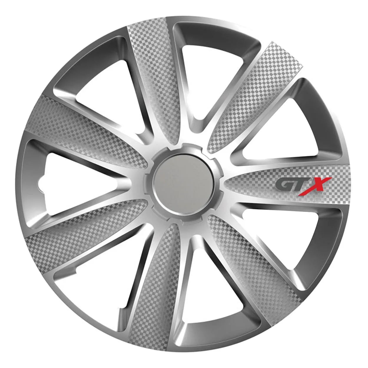 Hubcap GTX carbon "silver" 15", Wheels Set (4 pcs)