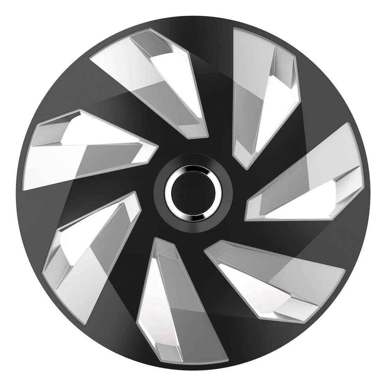 Hubcap Vector RC BLACK & SILVER 15", Wheels Set (4 pcs)
