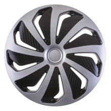 Hubcup Wind 15" silver & black, Wheels Set (4 pcs)