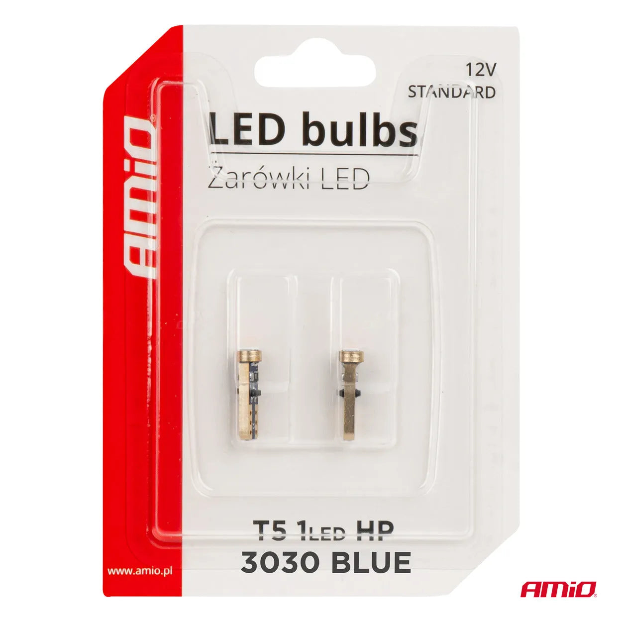 LED BUBLS STANDARD Blue T5 12V 3030 1LED HP