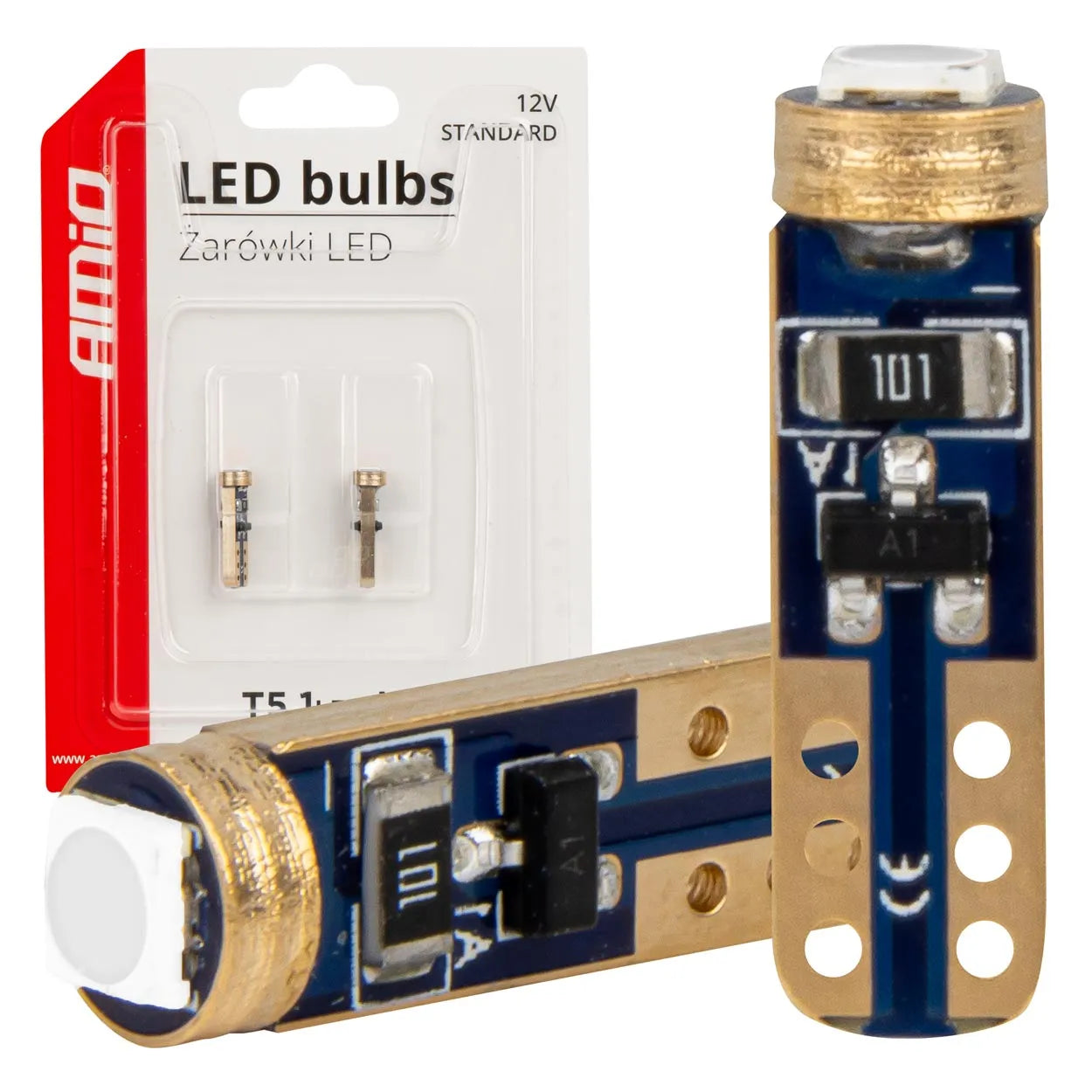 LED BUBLS STANDARD Green T5 12V 3030 1LED HP