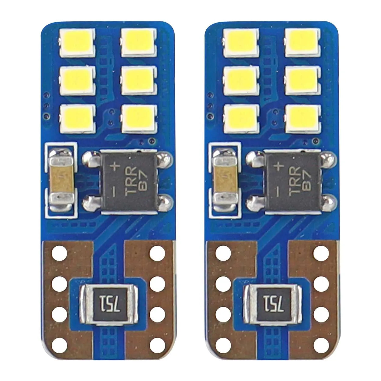 LED CANBUS 12SMD UltraBright 2016 T10e (W5W) White 12V/24V