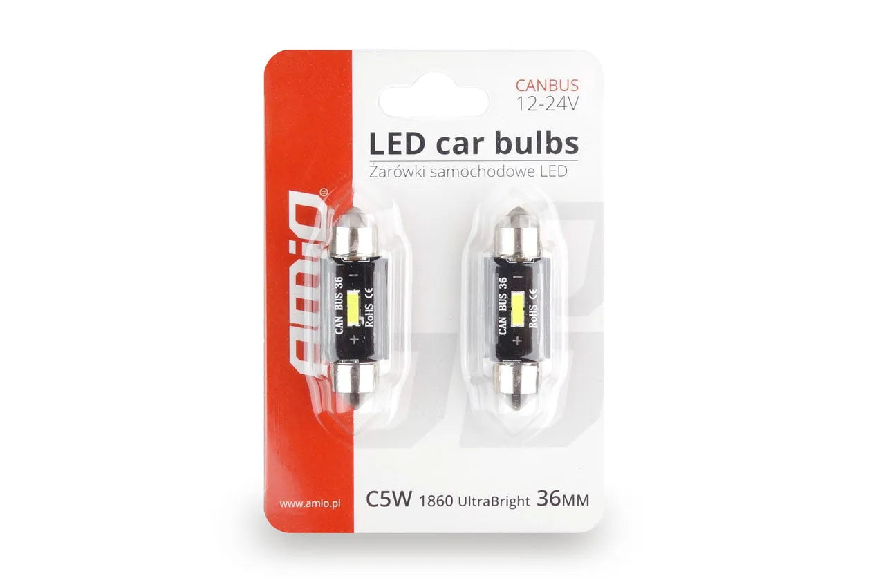 LED CANBUS 1860 1SMD UltraBright Festoon C5W C10W C3W 36mm White 12V/24V