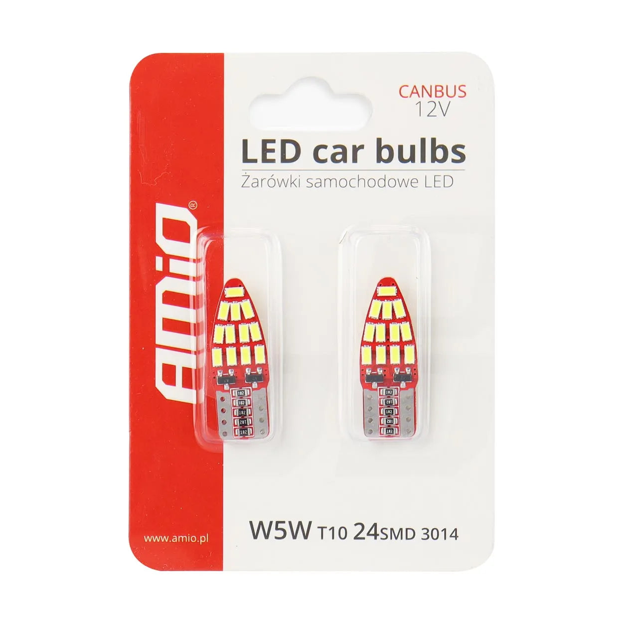LED CANBUS 24SMD 3014 T10e (W5W) White 12V