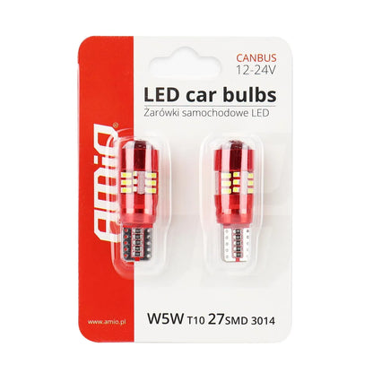 LED CANBUS 27SMD 3014 T10e (W5W) White 12V/24V