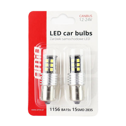 LED CANBUS 2835 15SMD 1156 BA15S P21W R10W R5W White 12V/24V