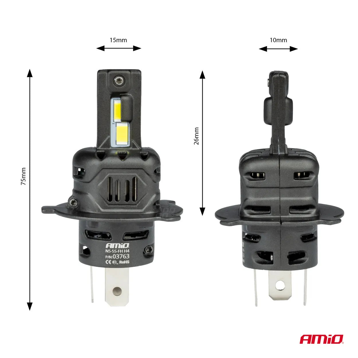 LED Headlights X4-series AVIATOR H4/H19 6500K max 44W