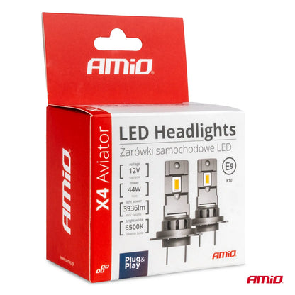 LED Headlights X4-series AVIATOR H7/H18 6500K max 44W