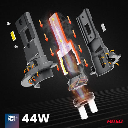 LED Headlights X4-series AVIATOR H7/H18 6500K max 44W
